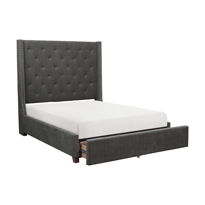 Fairborn - (3)California King Platform Bed with Storage Footboard