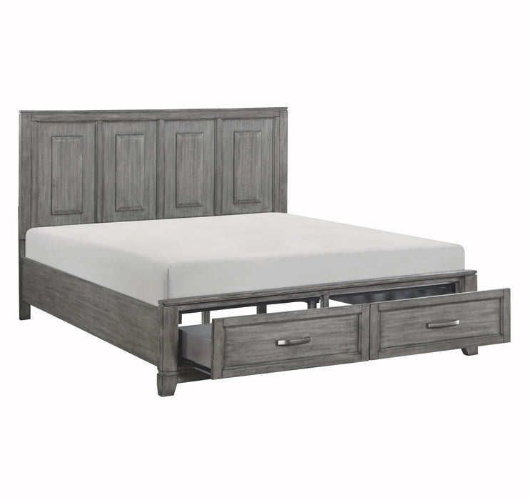 Garretson - (3) California King Platform Bed with Footboard Storage