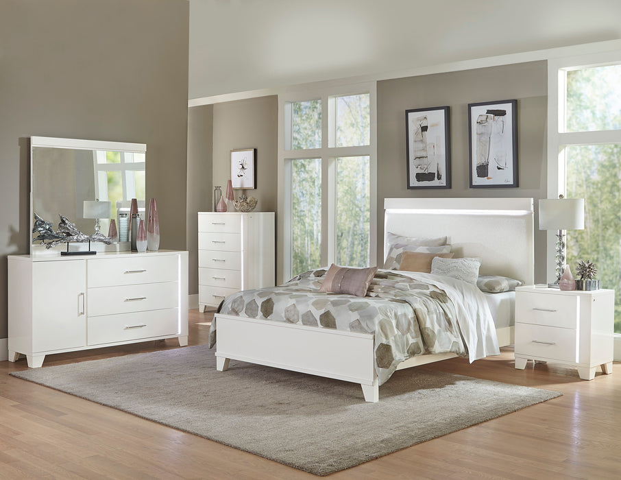 Kerren - (3)California King Bed, LED Lighting