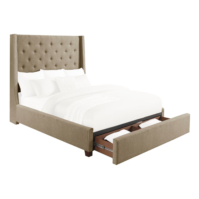 Fairborn - (3)California King Platform Bed with Storage Footboard