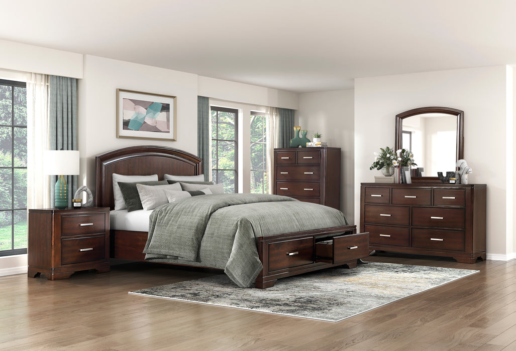 Hudson - (3) Eastern King Platform Bed with Footboard Storage