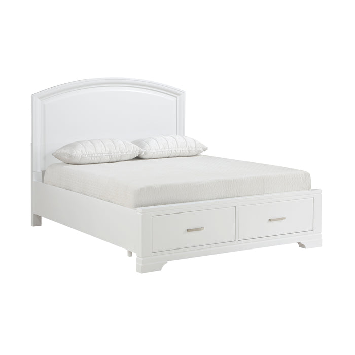 Hudson - (3) Eastern King Platform Bed with Footboard Storage