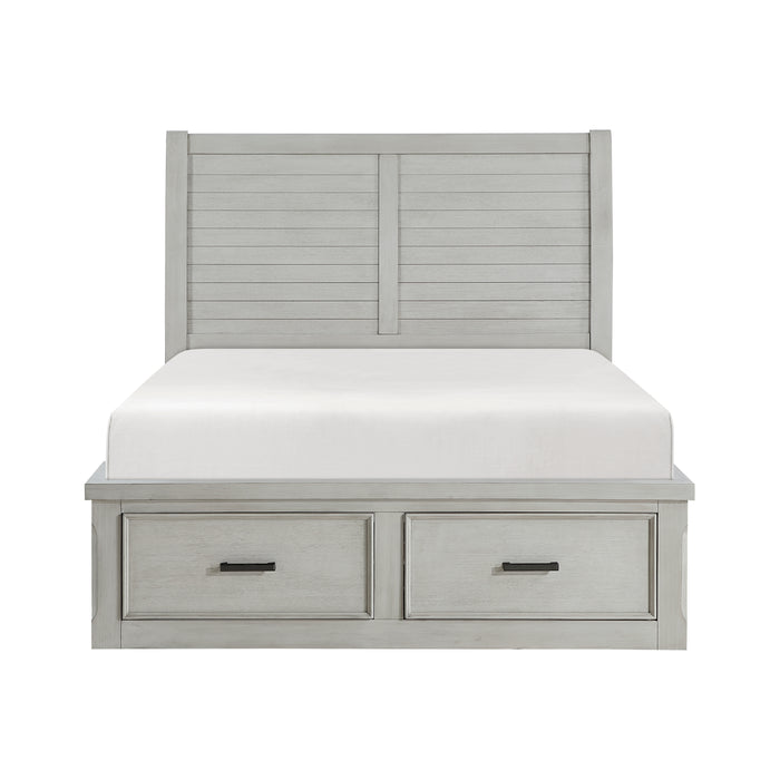 Willowbrook - (3) Eastern King Platform Bed with Storage Footboard and Side Rails