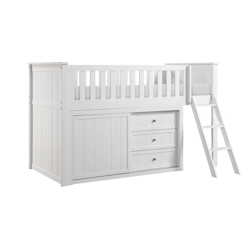 Galen - (4) Low Loft Bunk with Dresser