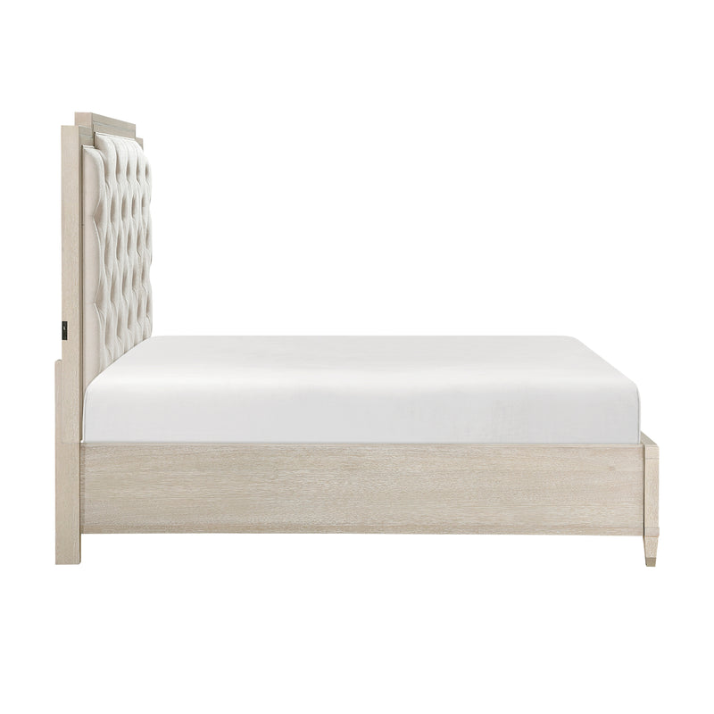 Genoa - (3) California King Platform Bed with Footboard Storage
