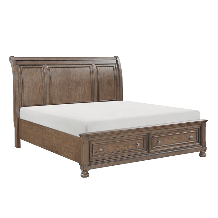 Bethel - (3) Eastern King Platform Bed with Footboard Storage
