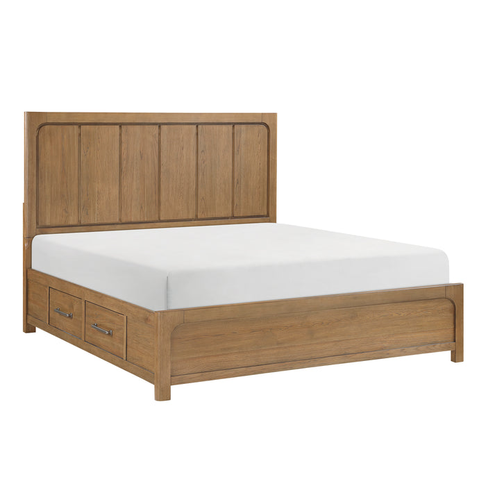 Charlotte - (4) California King Platform Bed with Storage Side Rails