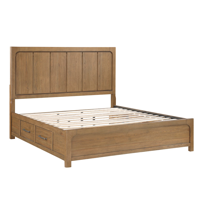 Charlotte - (4) California King Platform Bed with Storage Side Rails