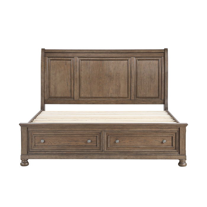Bethel - (3) Eastern King Platform Bed with Footboard Storage