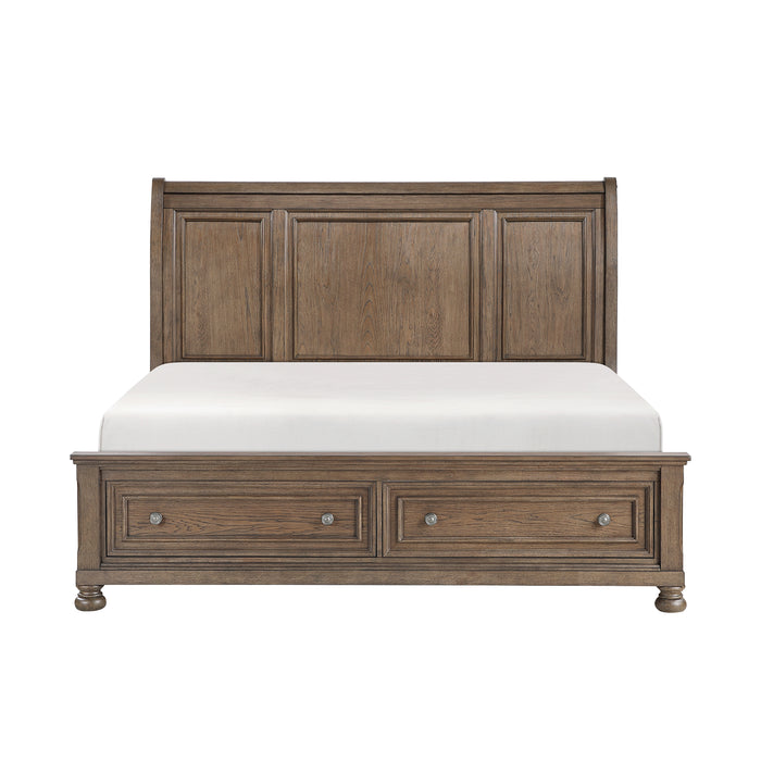 Bethel - (3) Eastern King Platform Bed with Footboard Storage
