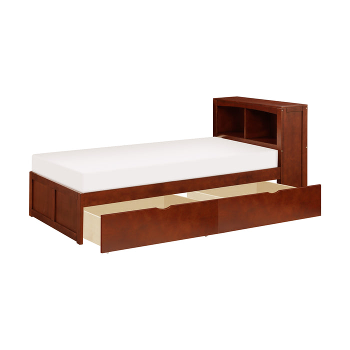 Rowe - (3) Twin Bookcase Platform Bed with Storage Boxes