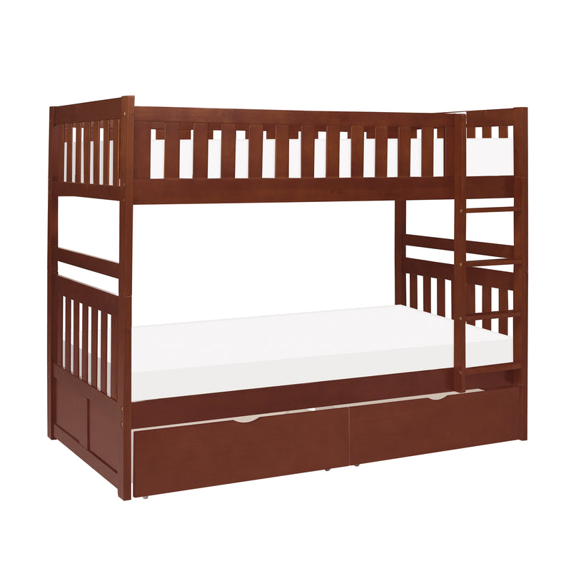 Rowe - (4) Twin/Twin Bunk Bed with Storage Boxes