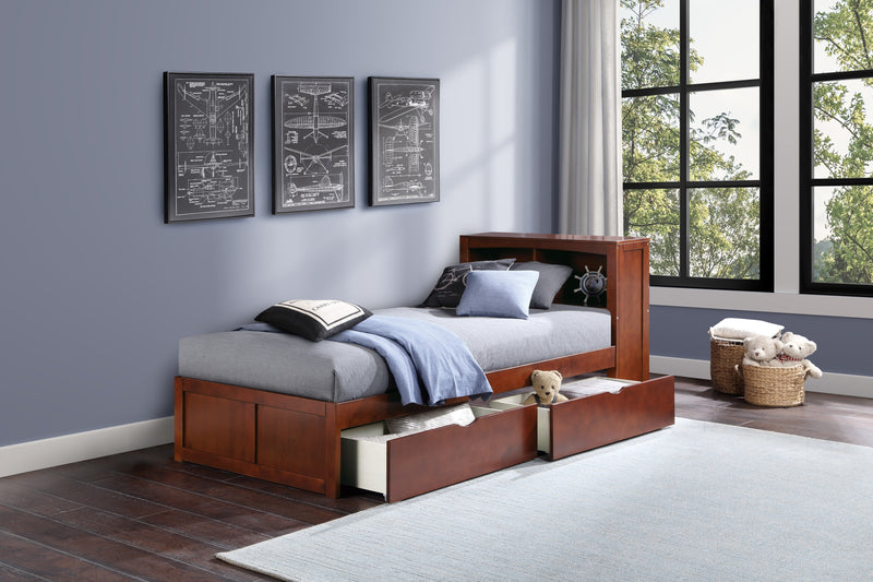 Rowe - (3) Twin Bookcase Platform Bed with Storage Boxes