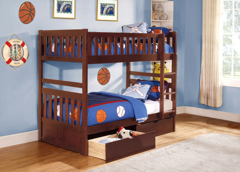 Rowe - (4) Twin/Twin Bunk Bed with Storage Boxes