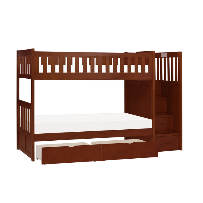 Rowe - (5) Twin/Twin Step Bunk Bed with Storage Boxes