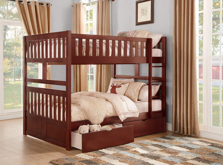 Rowe - (4) Full/Full Bunk Bed with Storage Boxes