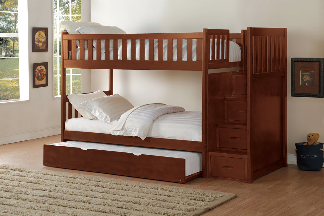 Rowe - (5) Twin/Twin Step Bunk Bed with Twin Trundle