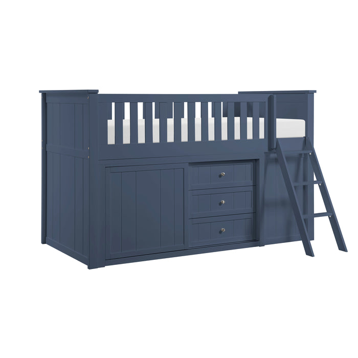 - (6) Low Loft Bunk with Bookcase and 2 Dressers