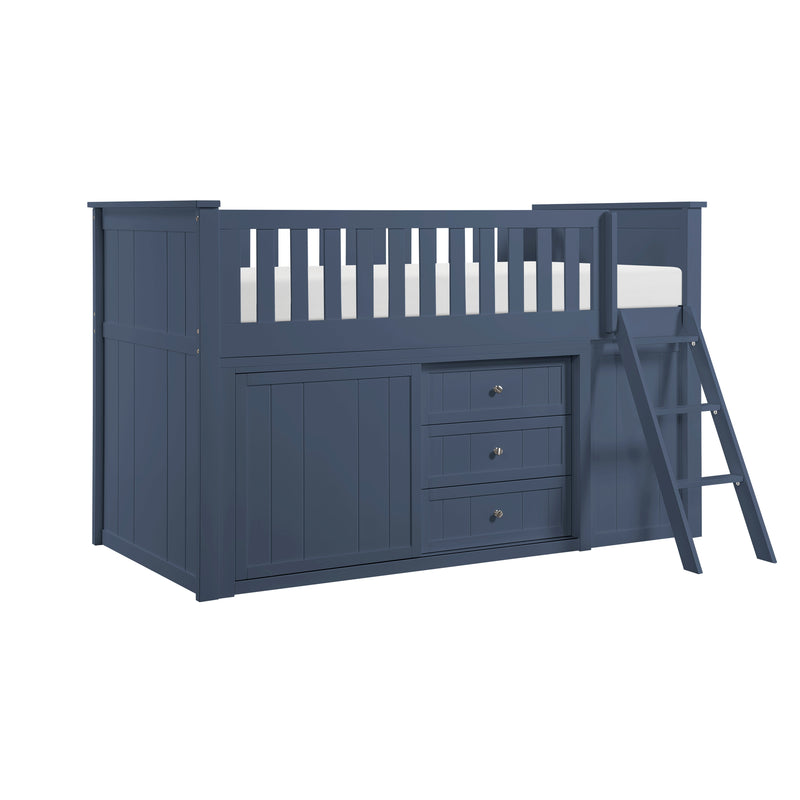 - (5) Low Loft Bunk with Bookcase and Dresser