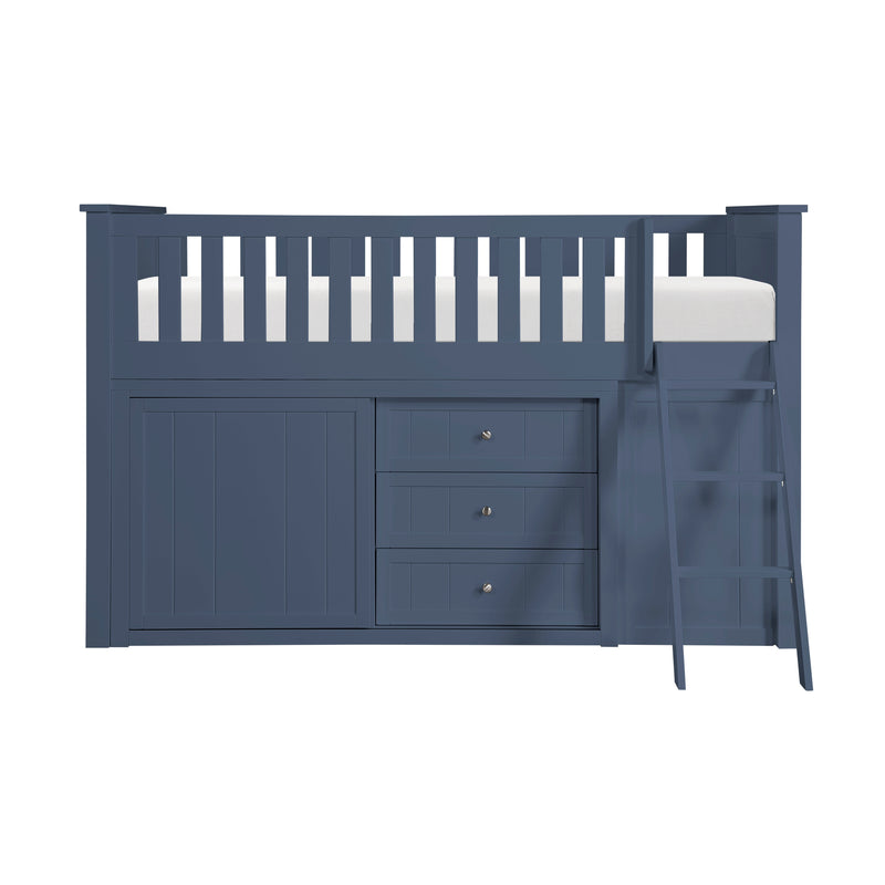 - (6) Low Loft Bunk with Bookcase and 2 Dressers