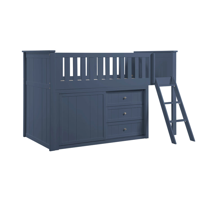 - (4) Low Loft Bunk with Dresser