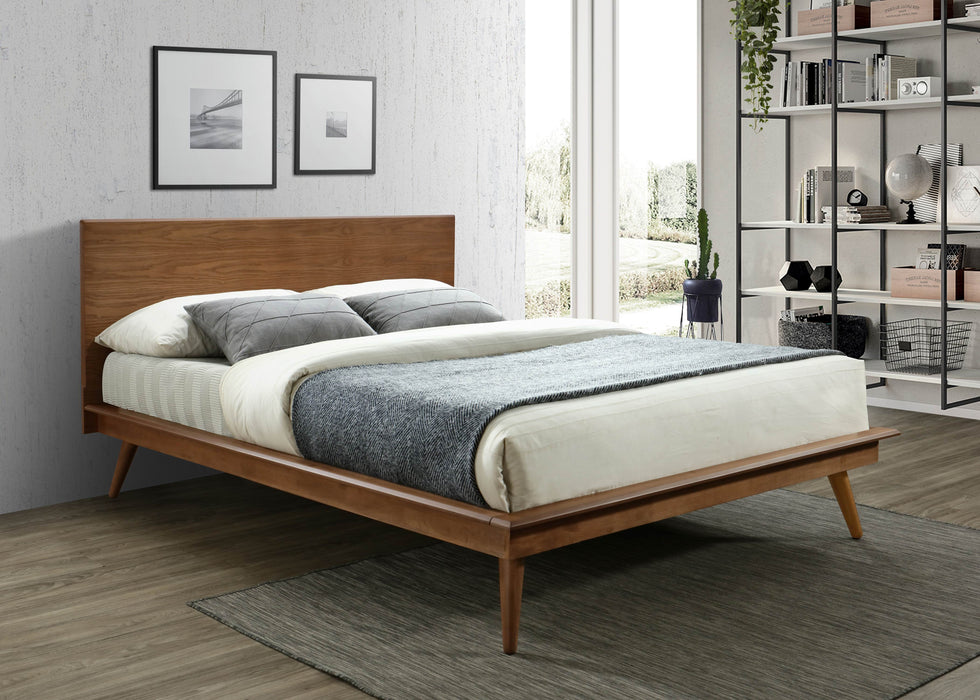 - (2) Full Platform Bed, Brown