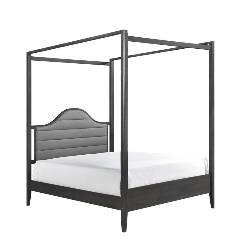 - (2) Full Canopy Platform Bed with Upholstered Headboard