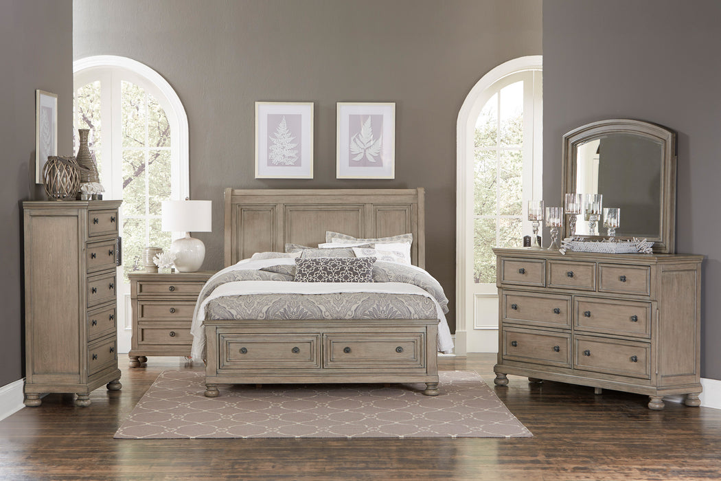Bethel - (3) Queen Platform Bed with Footboard Storage