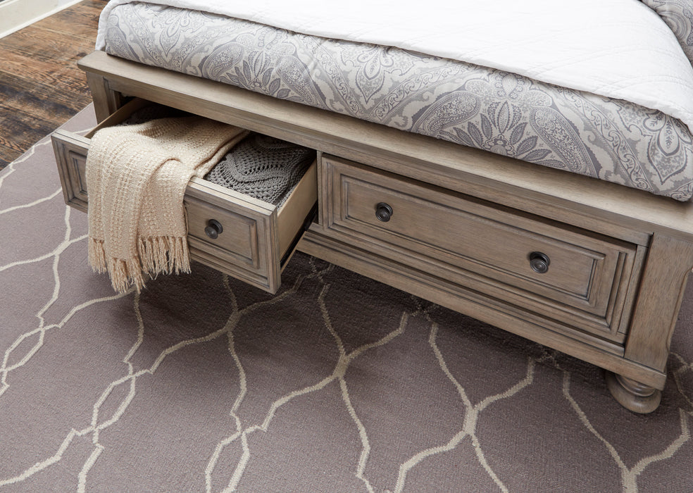 Bethel - (3) Queen Platform Bed with Footboard Storage