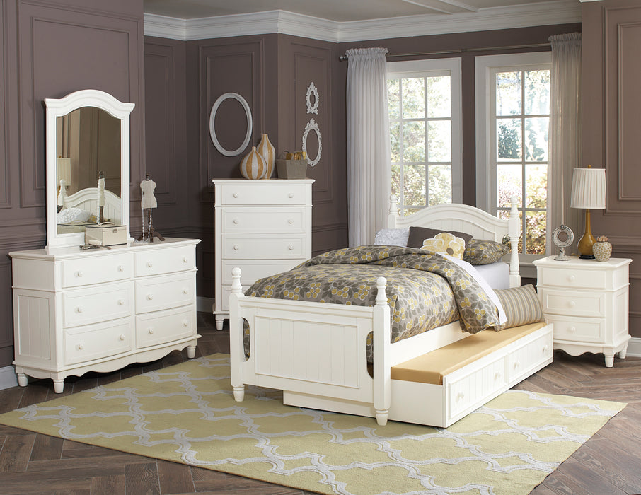 Clementine - (4) Full Platform Bed with Twin Trundle