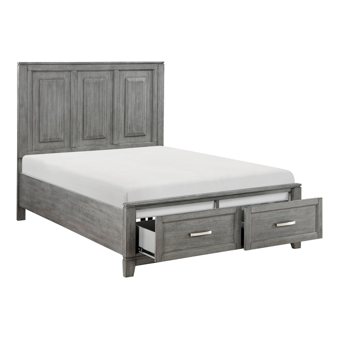 Garretson - (3) Full Platform Bed with Footboard Storage