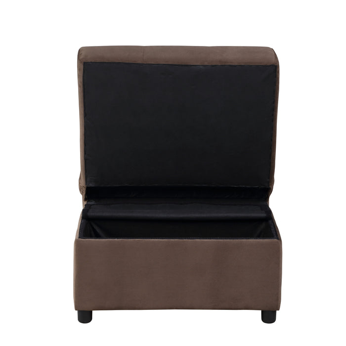 Garrell - Lift Top Storage Bench with Pull-out Bed