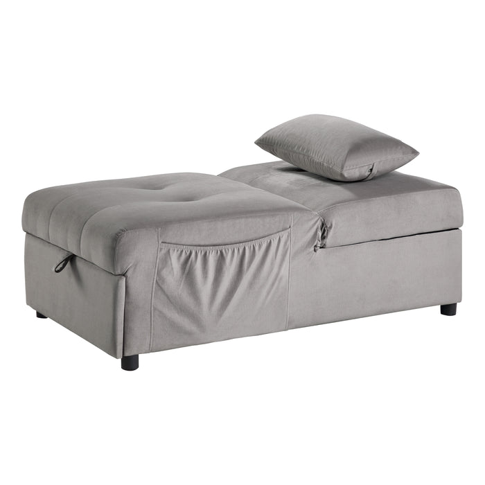 Garrell - Lift Top Storage Bench with Pull-out Bed