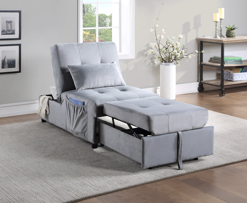 Garrell - Lift Top Storage Bench with Pull-out Bed