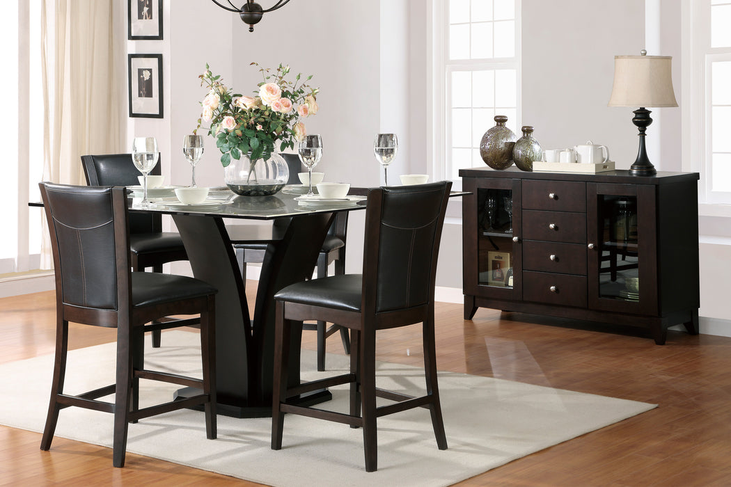 Daisy - Counter Height Chair, Dark Brown Bi-Cast Vinyl