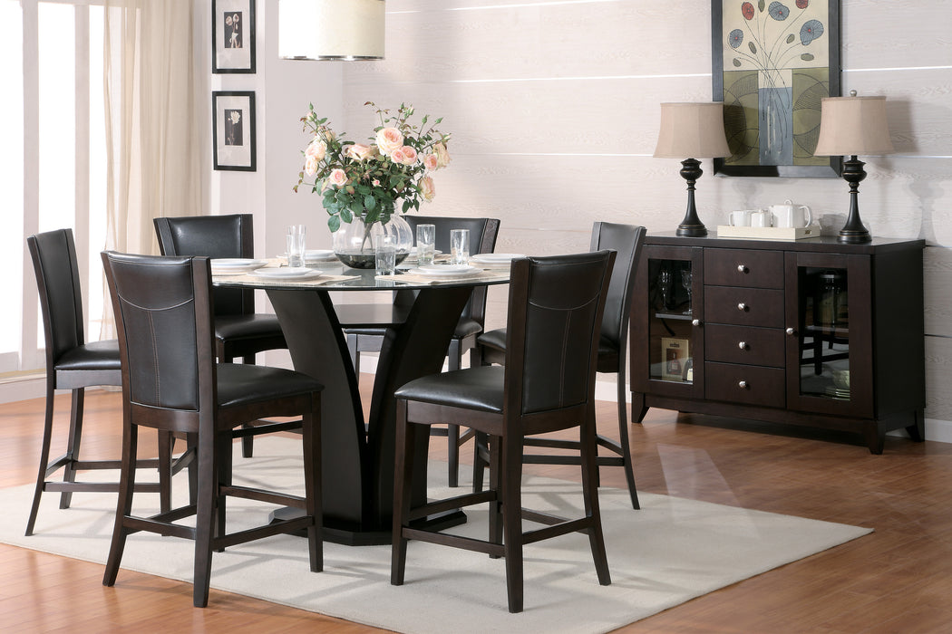 Daisy - Counter Height Chair, Dark Brown Bi-Cast Vinyl