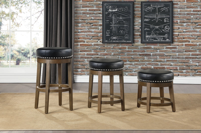 Westby - Round Swivel Stool, Black