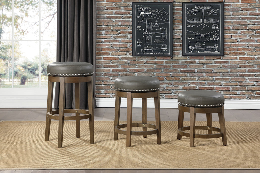 Westby - Round Swivel Stool, Gray