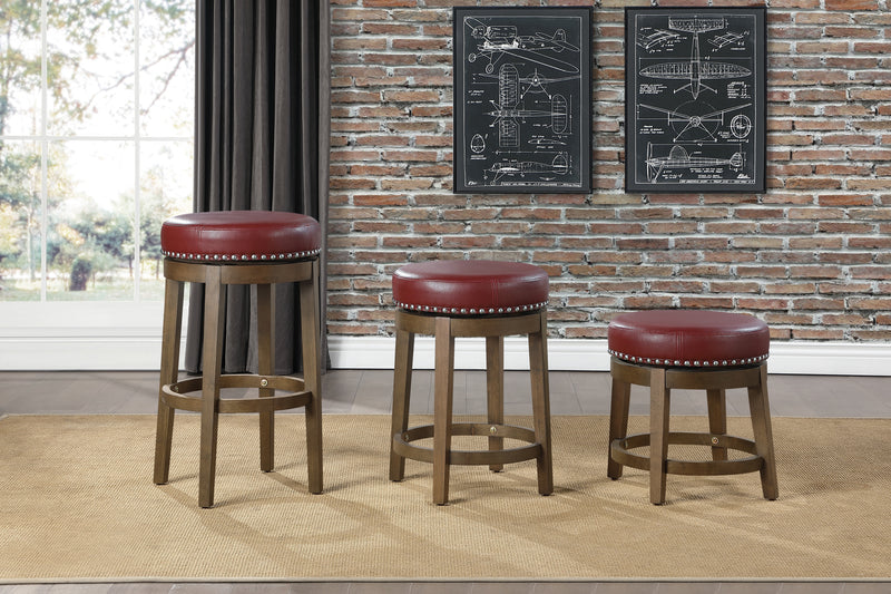Westby - Round Swivel Stool, Red