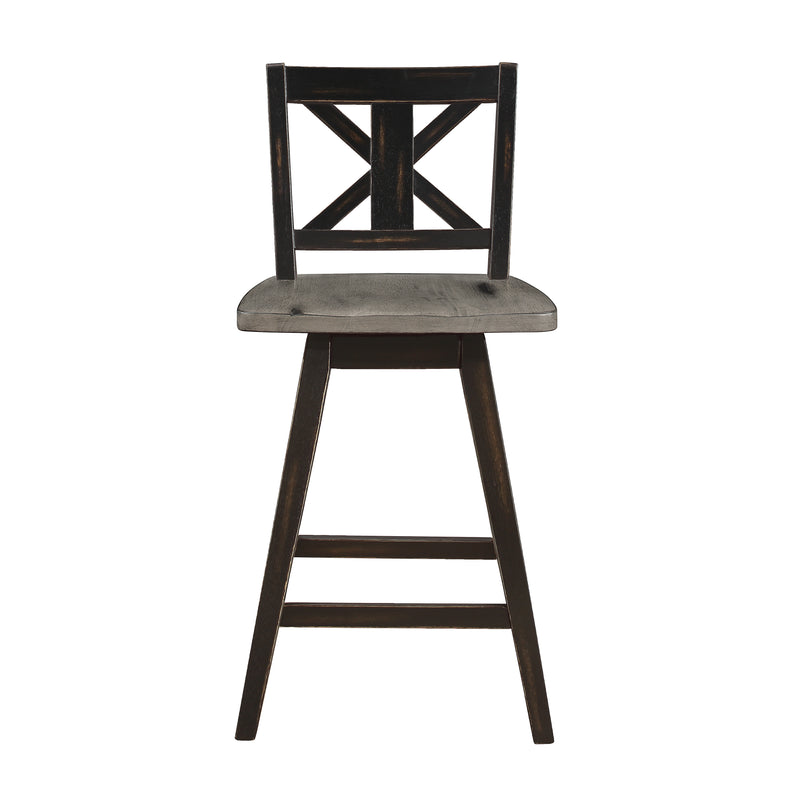 Amsonia - Swivel Counter Height Chair, Black