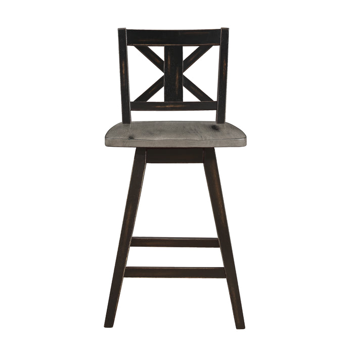 Amsonia - Swivel Counter Height Chair, Black