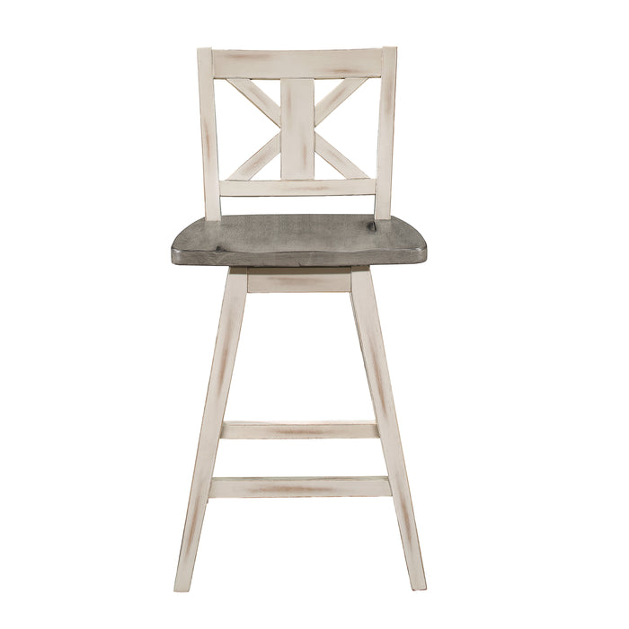 Amsonia - Swivel Counter Height Chair, White