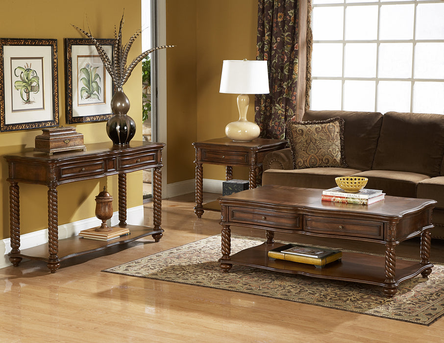 Trammel - Cocktail Table with Two Functional Drawers