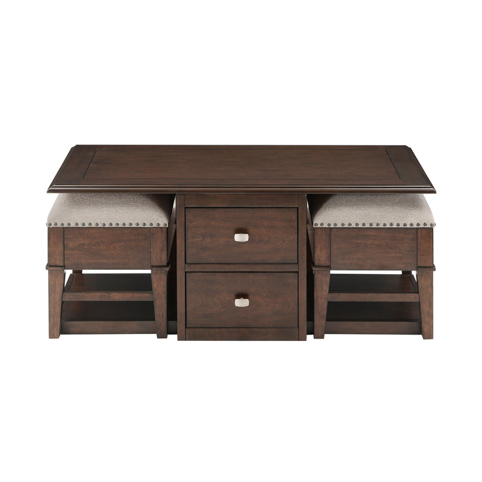 Claremore - Cocktail Table with Two Ottomans