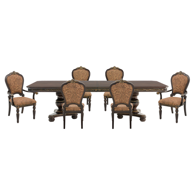 - 7pc set (TABLE + 2 ARM + 4 SIDE CHAIRS)