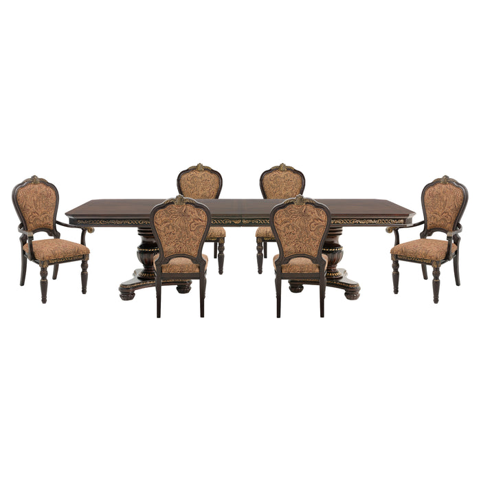 - 7pc set (TABLE + 2 ARM + 4 SIDE CHAIRS)