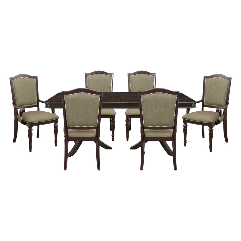 - 7pc set (TABLE + 2 ARM CHAIRS + 4 SIDE CHAIRS)