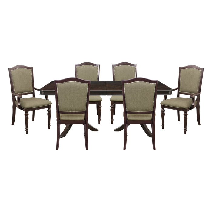 - 7pc set (TABLE + 2 ARM CHAIRS + 4 SIDE CHAIRS)