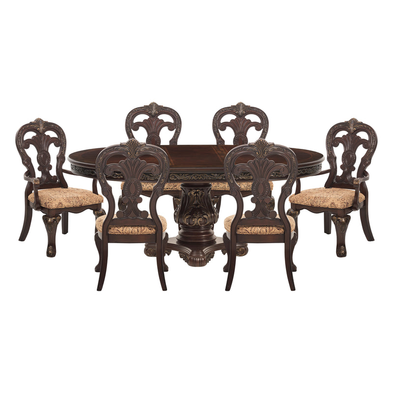- 7pc set (TABLE + 2 ARM + 4 SIDE CHAIRS)