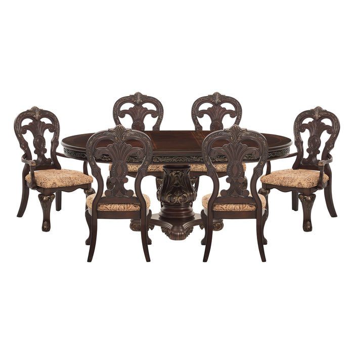 - 7pc set (TABLE + 2 ARM + 4 SIDE CHAIRS)